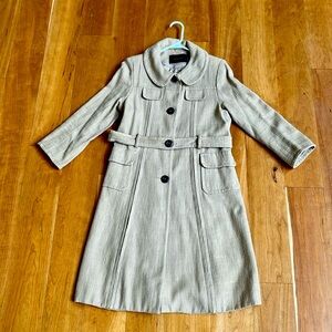 TAHARI Jules Natural Trench Coat - fully lined, 100% cotton; belted